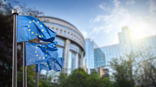 EU flags