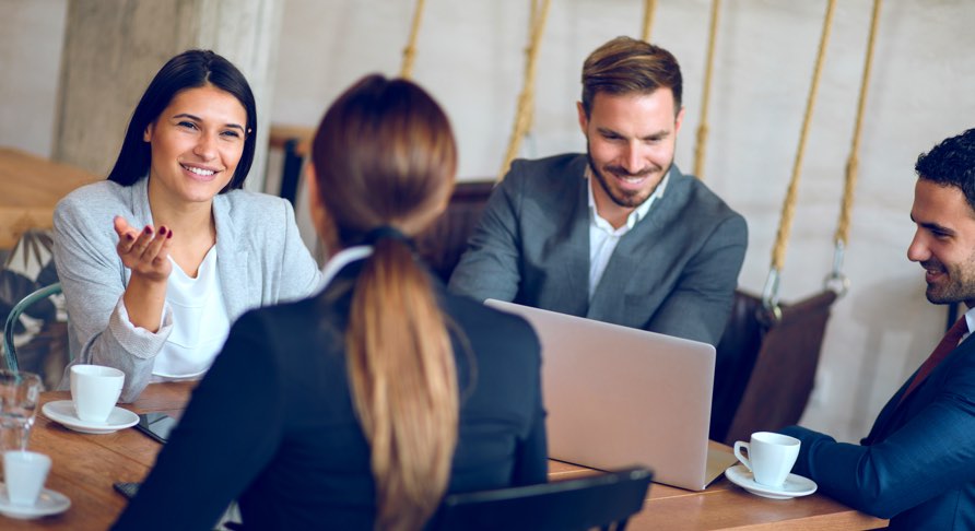 A busy boardroom