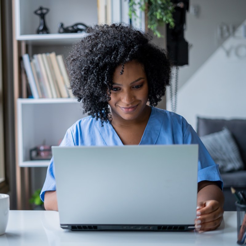 A doctor using our PMCF system